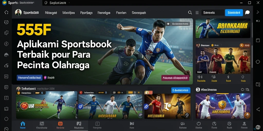 Tampilan gameplay aplikasi Sportsbook 555F yang menarik.