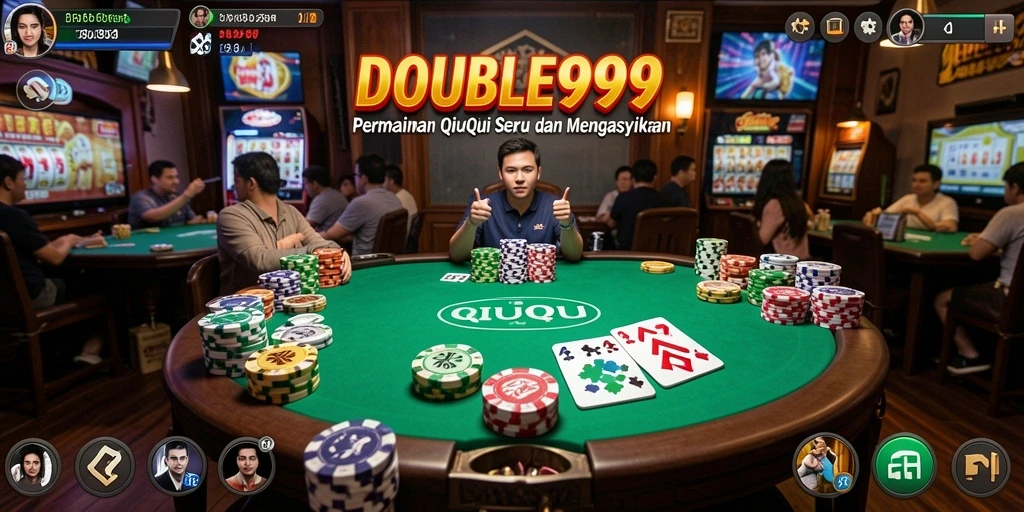 Screenshot gameplay QiuQiu menunjukkan aksi seru dan interaksi antar pemain.