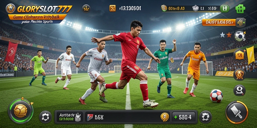 Tampilan menarik dari gameplay GLORYSLOT777 yang penuh aksi olahraga.