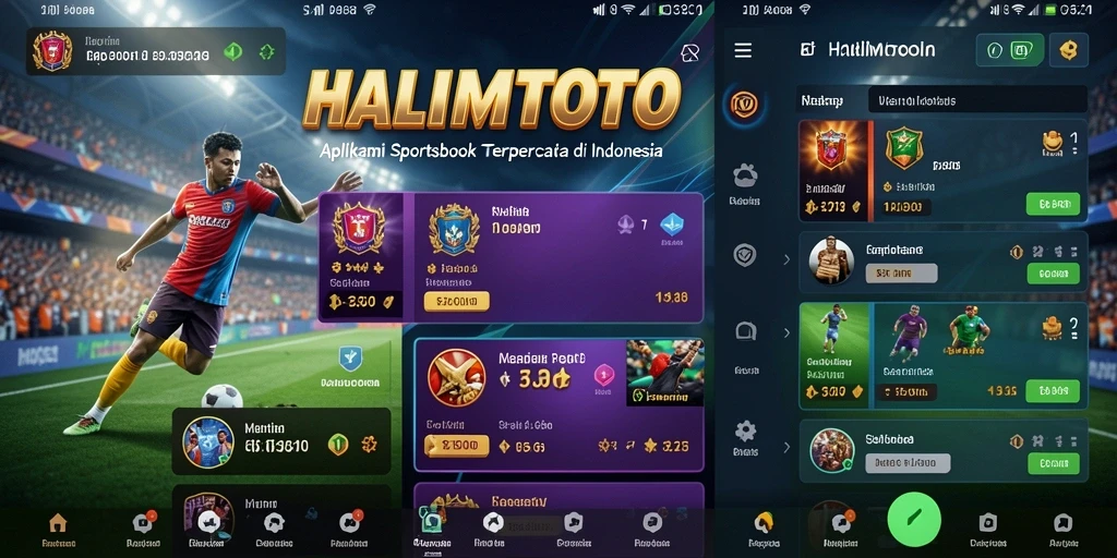 Tampilan gameplay aplikasi Sportsbook HALIMTOTO yang menarik dan interaktif.