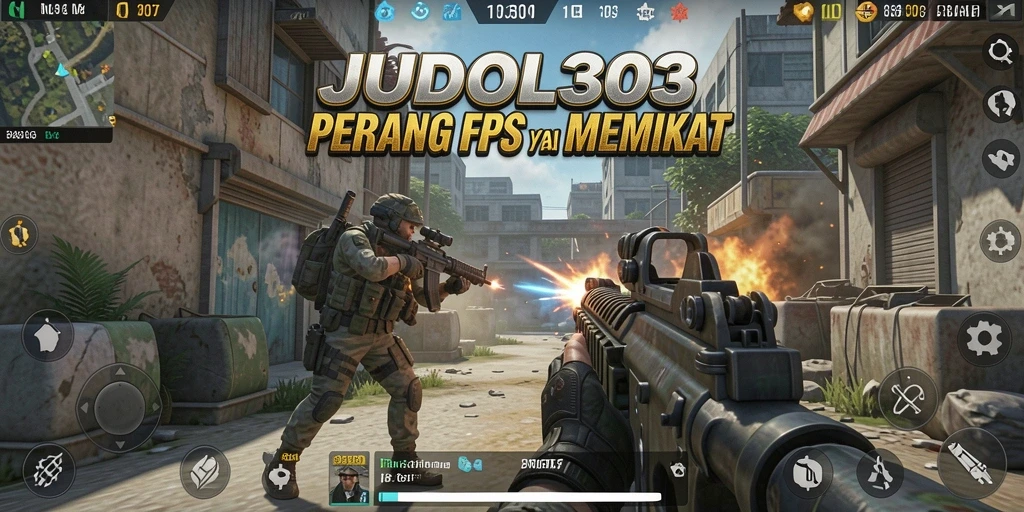 Screenshot menampilkan aksi pertempuran intens dalam JUDOL303.