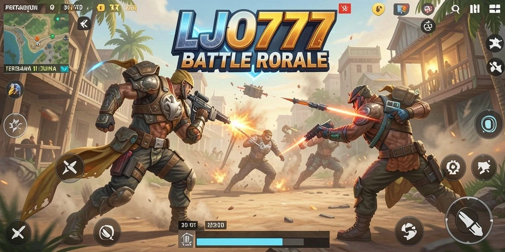 Screenshot gameplay LJO777 yang menunjukkan aksi seru di Battle Royale.