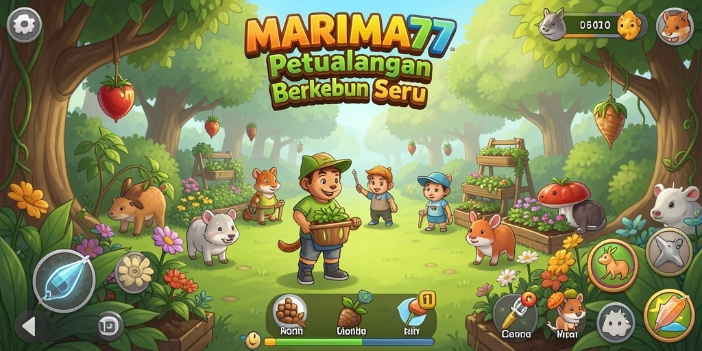 Tampilan gameplay seru di kebun virtual MARIMA77.
