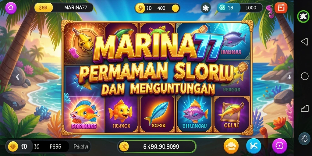Tampilan menarik dan seru dari permainan Slot MARINA77.