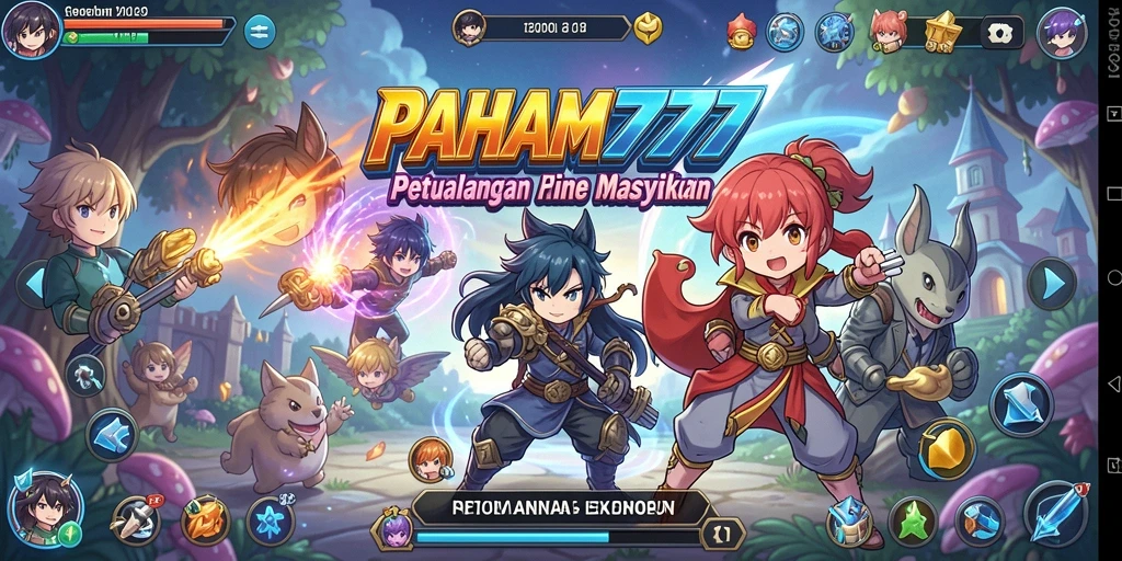 Tampilan utama PAHAM777 dengan karakter Anime menarik dalam aksi.
