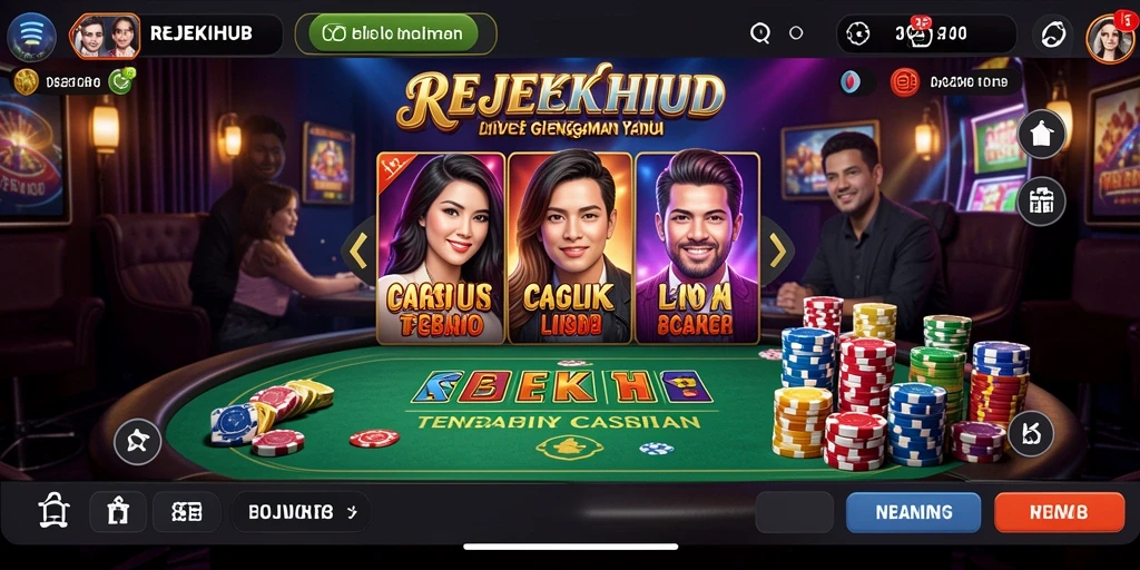 Tampilan gameplay Live Casino di REJEKIHUB yang mendebarkan.
