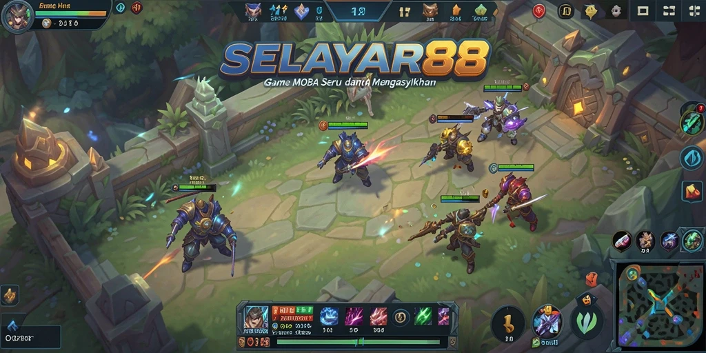 Gameplay seru di arena MOBA SELAYAR88 dengan taktik tim yang mendebarkan.