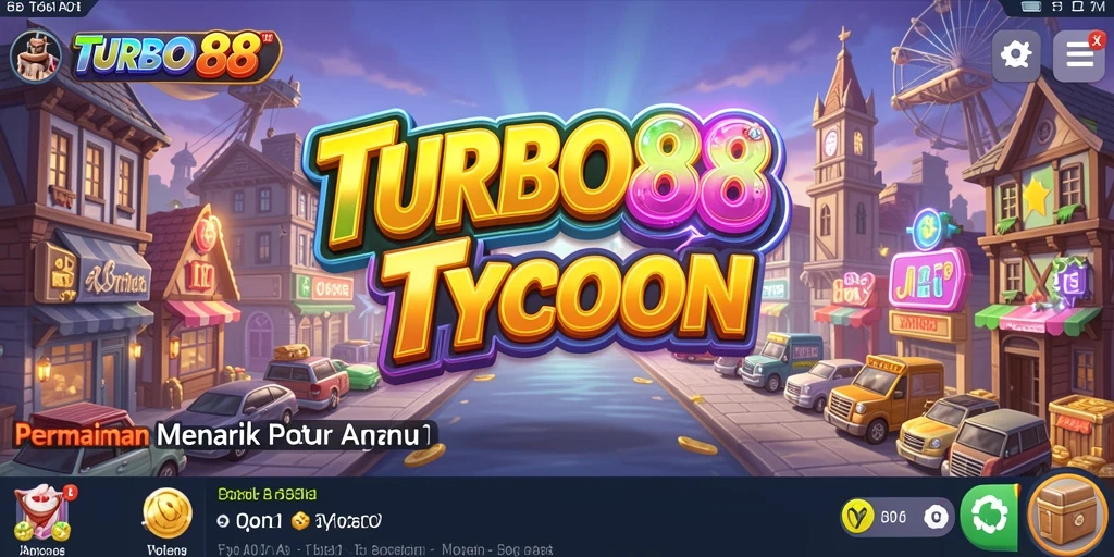 Screenshot gameplay TURBO88 yang menunjukkan manajemen bisnis yang seru.