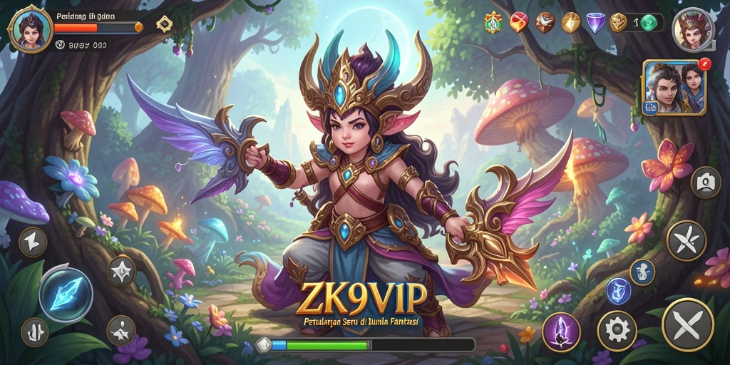 Tampilan utama gameplay ZK9VIP dengan petualangan seru.